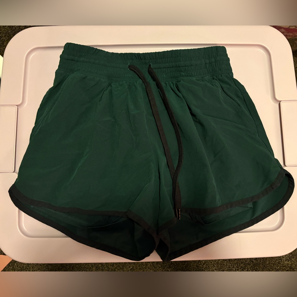 Abercrombie & Fitch Dark Green Athletic Shorts